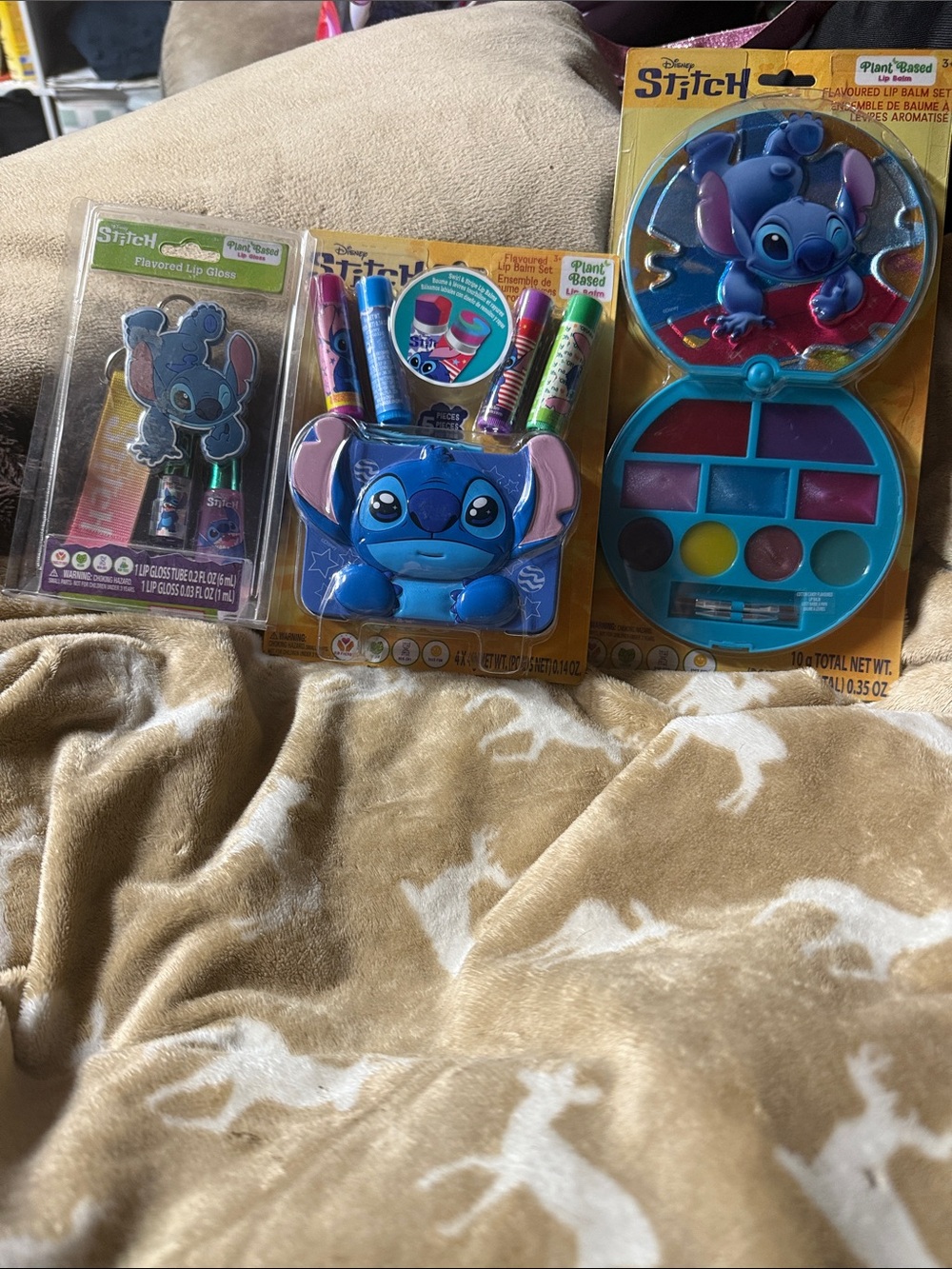 Disney Stitch Kids Makeup & Lip Care Set - Blue with Pink Accents
